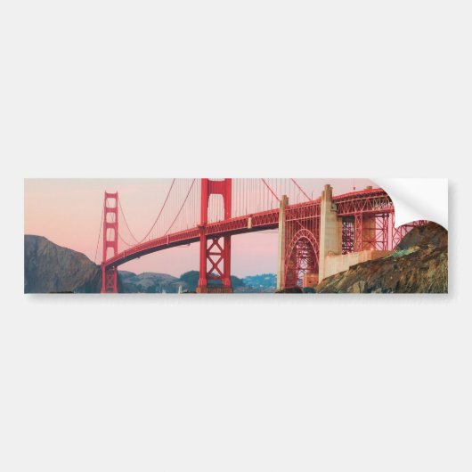 Golden gate bridge gooit kussen bumpersticker (Voorkant)