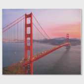 Golden gate bridge gooit kussen cadeaupapier (Vlak)