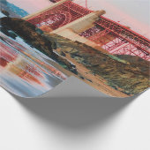 Golden gate bridge gooit kussen cadeaupapier (Hoek)