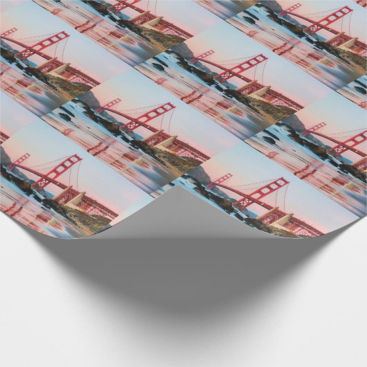 Golden gate bridge gooit kussen cadeaupapier (Hoek)