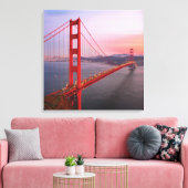 Golden gate bridge gooit kussen canvas afdruk (Insitu (Woonkamer))