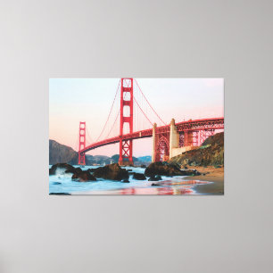 Golden gate bridge gooit kussen canvas afdruk