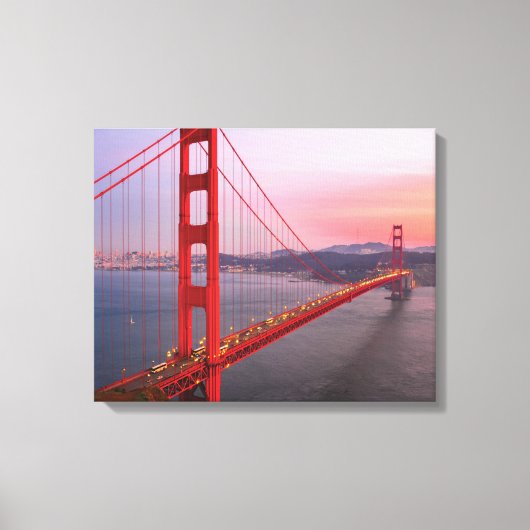 Golden gate bridge gooit kussen canvas afdruk (Voorkant)