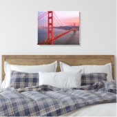 Golden gate bridge gooit kussen canvas afdruk (Insitu (Slaapkamer))
