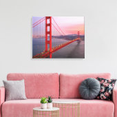 Golden gate bridge gooit kussen canvas afdruk (Insitu (Woonkamer))