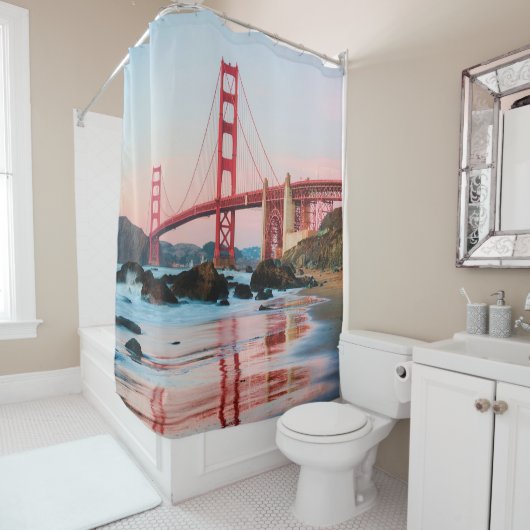 Golden gate bridge gooit kussen douchegordijn (In situ)