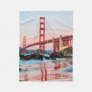 Golden gate bridge gooit kussen fleece deken