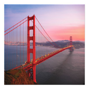 Golden gate bridge gooit kussen foto afdruk