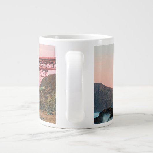 Golden gate bridge gooit kussen grote koffiekop (Achterkant)