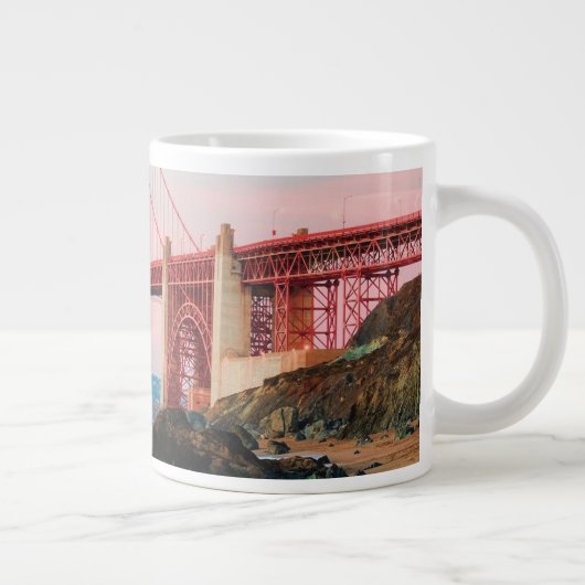 Golden gate bridge gooit kussen grote koffiekop (Rechts)