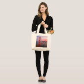 Golden gate bridge gooit kussen grote tote bag (Voorkant (model))