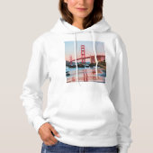 Golden gate bridge gooit kussen hoodie (Voorkant)