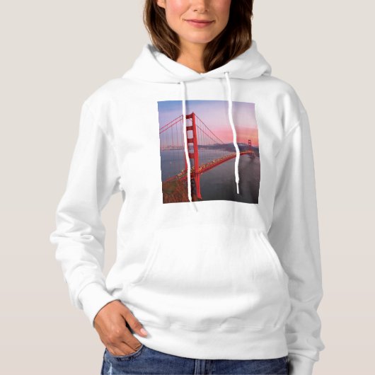 Golden gate bridge gooit kussen hoodie (Voorkant)