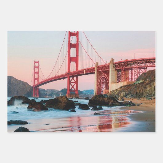 Golden gate bridge gooit kussen inpakpapier vel (Voorkant 2)