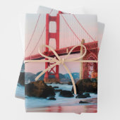 Golden gate bridge gooit kussen inpakpapier vel (In situ)