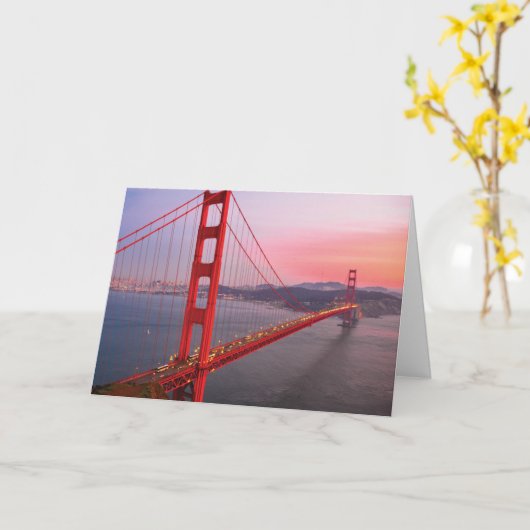 Golden gate bridge gooit kussen kaart (Gele Bloem)