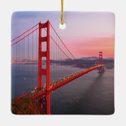 Golden gate bridge gooit kussen keramisch ornament (Achterkant)