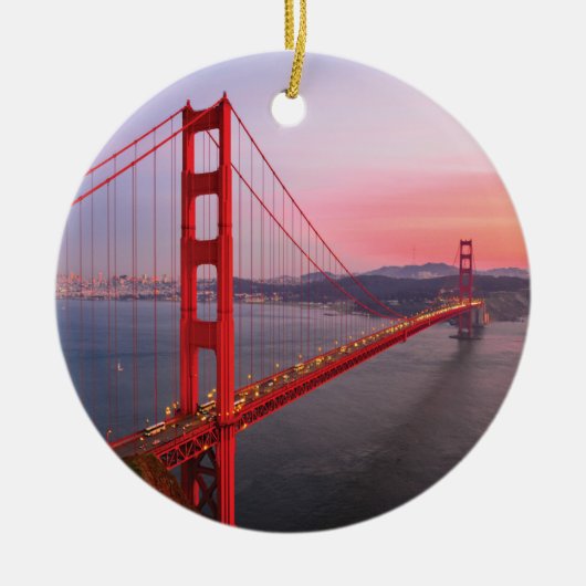 Golden gate bridge gooit kussen keramisch ornament (Voorkant)