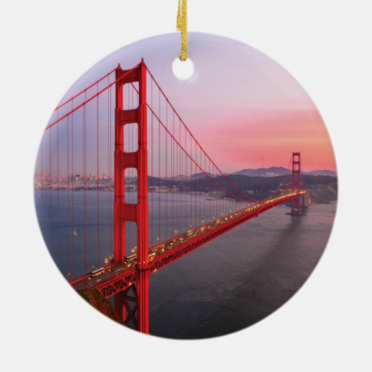Golden gate bridge gooit kussen keramisch ornament (Achterkant)