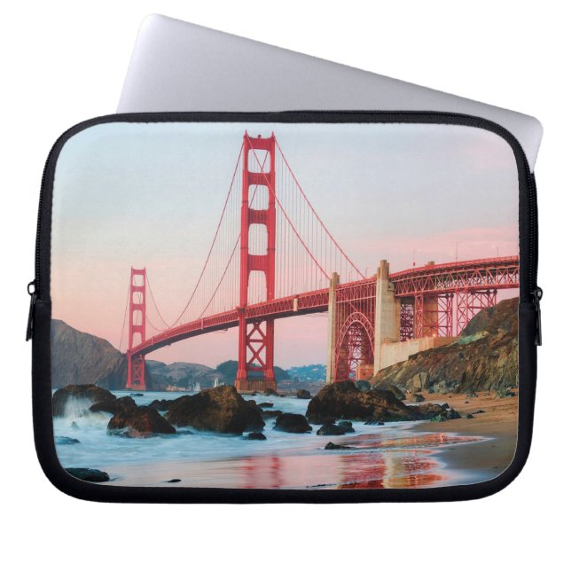 Golden gate bridge gooit kussen laptop sleeve (Voorkant)