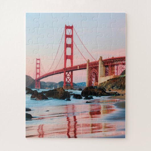 Golden gate bridge gooit kussen legpuzzel (Verticaal)