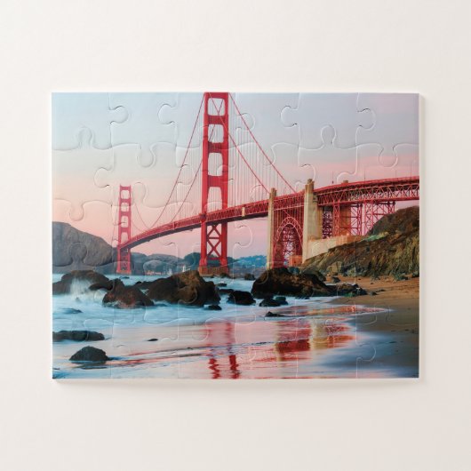 Golden gate bridge gooit kussen legpuzzel (Horizontaal)