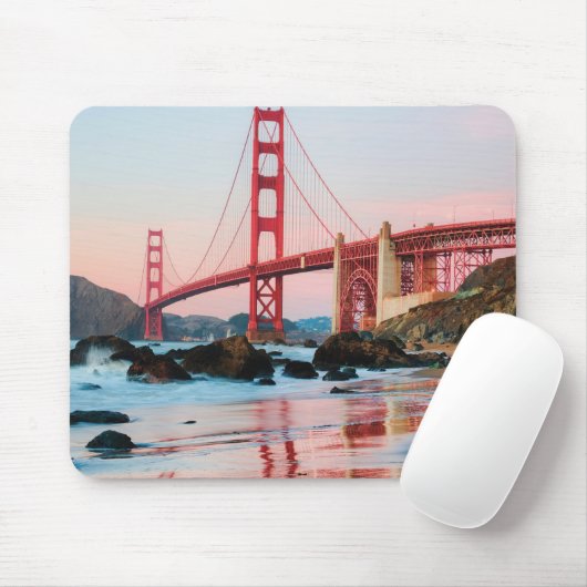 Golden gate bridge gooit kussen muismat (Met muis)