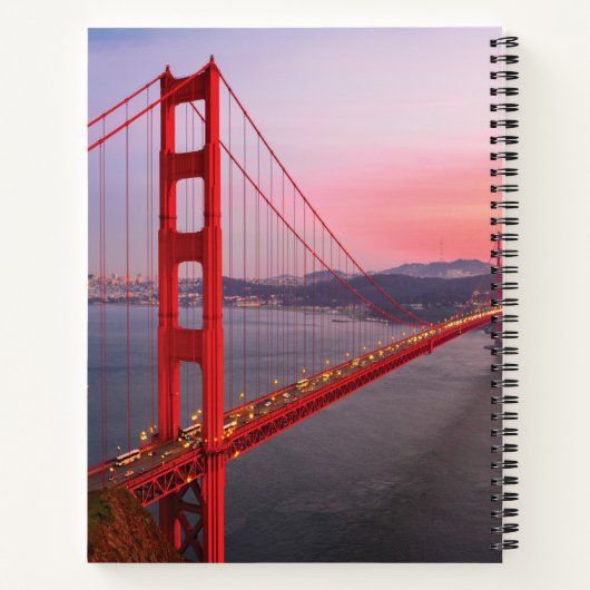 Golden gate bridge gooit kussen notitieboek (Achterkant)