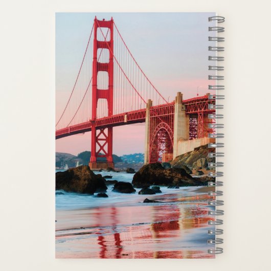 Golden gate bridge gooit kussen notitieboek (Achterkant)