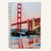 Golden gate bridge gooit kussen notitieboek (Voorkant)