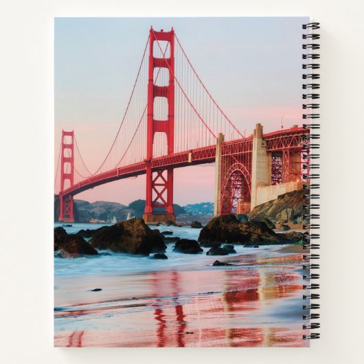 Golden gate bridge gooit kussen notitieboek (Achterkant)