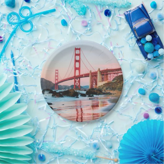 Golden gate bridge gooit kussen papieren bordje (Feest)