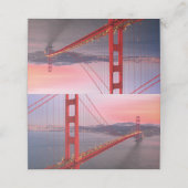 Golden gate bridge gooit kussen plaatskaartje (Buitenkant ongevouwen)