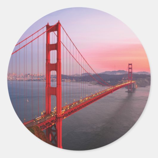 Golden gate bridge gooit kussen ronde sticker (Voorkant)