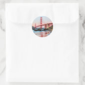 Golden gate bridge gooit kussen ronde sticker (Tas)