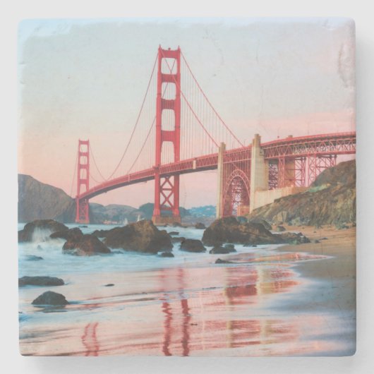 Golden gate bridge gooit kussen stenen onderzetter (Voorkant)