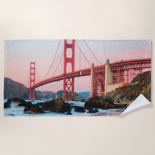 Golden gate bridge gooit kussen strandlaken (Voorkant)