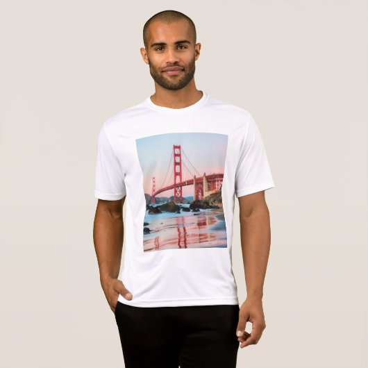 Golden gate bridge gooit kussen t-shirt (Voorkant volledig)