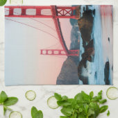 Golden gate bridge gooit kussen theedoek (Gevouwen)