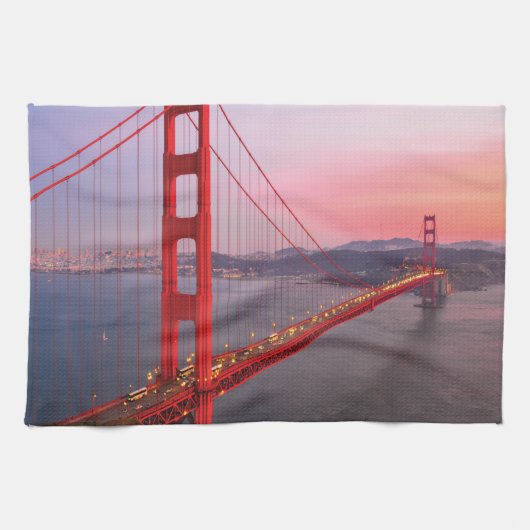 Golden gate bridge gooit kussen theedoek (Horizontaal)