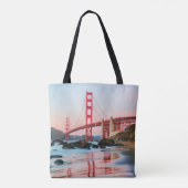 Golden gate bridge gooit kussen tote bag (Achterkant)