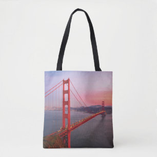 Golden gate bridge gooit kussen tote bag