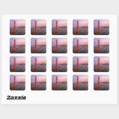 Golden gate bridge gooit kussen vierkante sticker (Vel)