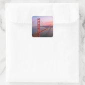 Golden gate bridge gooit kussen vierkante sticker (Tas)