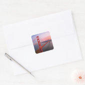 Golden gate bridge gooit kussen vierkante sticker (Envelop)