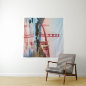 Golden gate bridge gooit kussen wandkleed (In Situ (horizontaal))