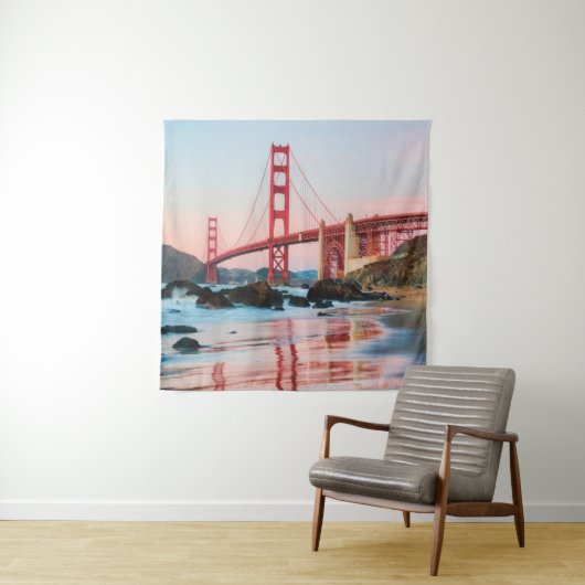 Golden gate bridge gooit kussen wandkleed (In situ)