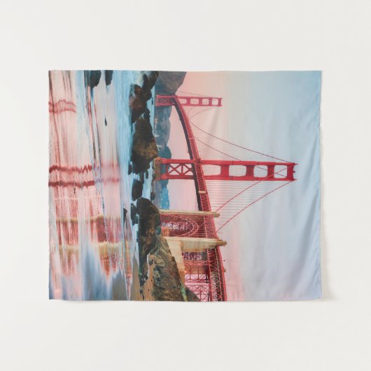 Golden gate bridge gooit kussen wandkleed (Voorkant (horizontaal))