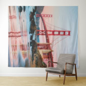 Golden gate bridge gooit kussen wandkleed (In Situ (horizontaal))