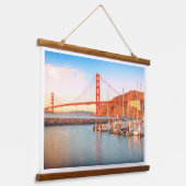 Golden Gate Bridge Hangend Wandkleed (Gebogen)